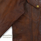 1960's~ SUPERIOR BROWN LEATHER JACKET TYPE 3RD... Fits like 40