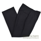 1970's U.S.G.I. BLACK TROUSERS, MEN'S, POLYESTER/WOOL TROPICAL ... 32R