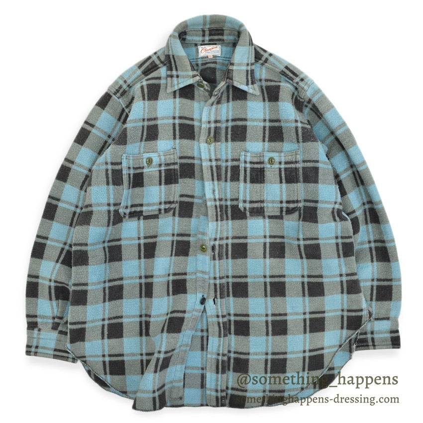 1970's〜 CHAMPION COTTON BLANKET SHIRT ... 151/2