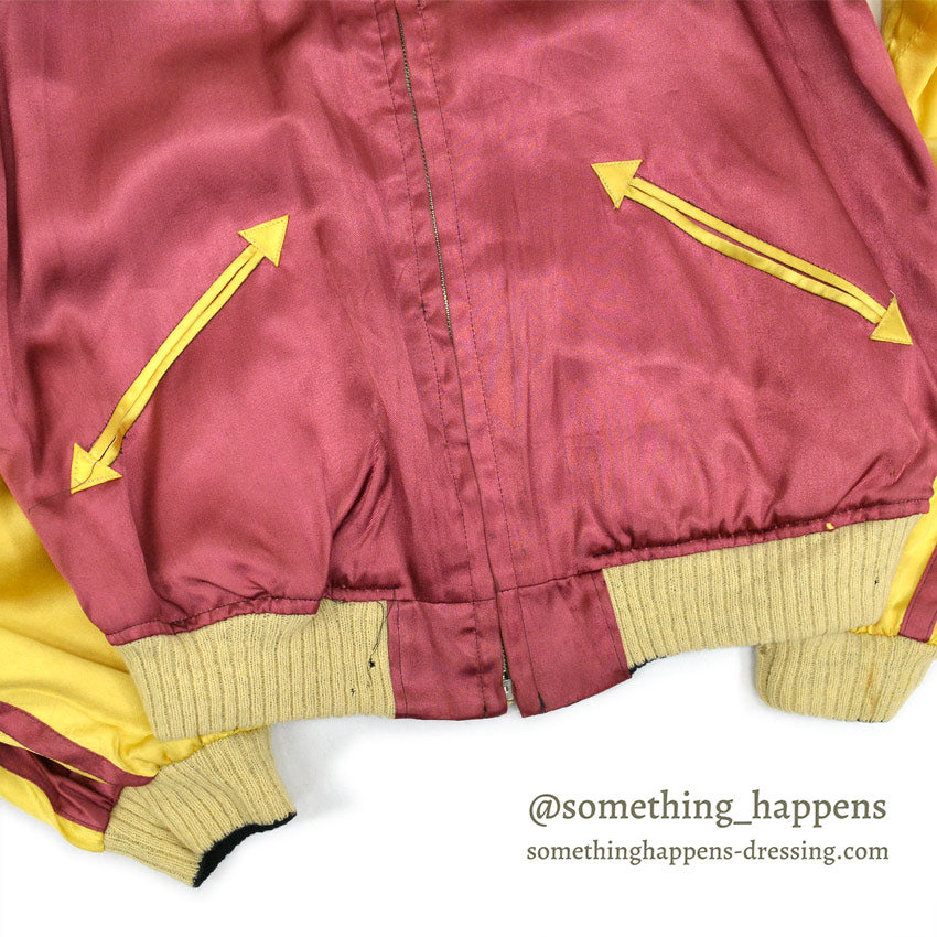 1940s JAPAN SOUVENIR JACKET (Sukajan) - Eagle & Tiger Design, TTS Zipper...
