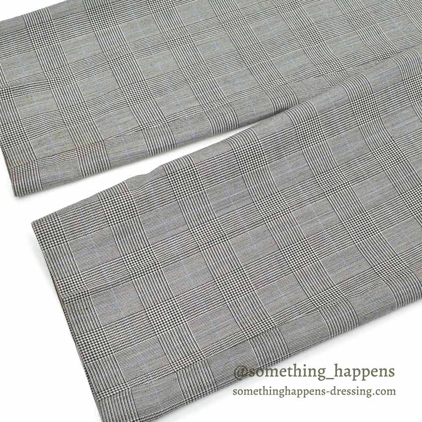 1960's~ EURO GLEN CHECK TROPICAL WOOL SLACKS... W32 L32