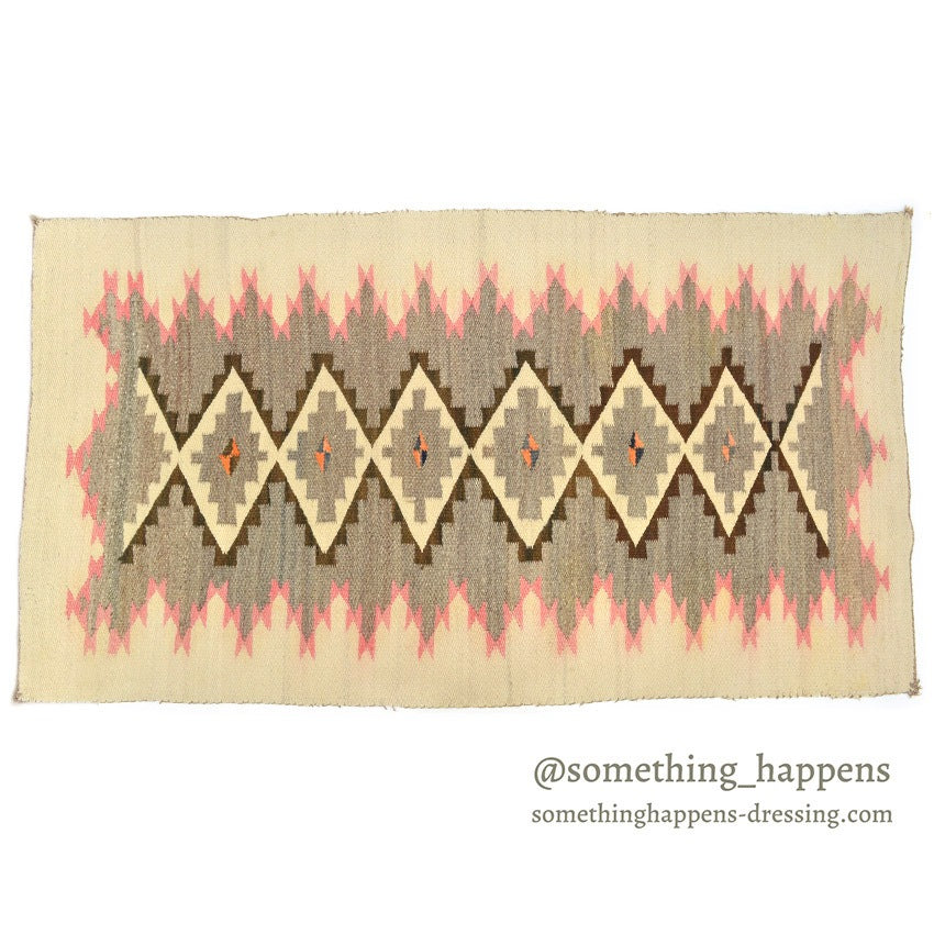 c.1930's NAVAJO RUG STEPPED DIAMONDS PATTERN... 194cm×103cm