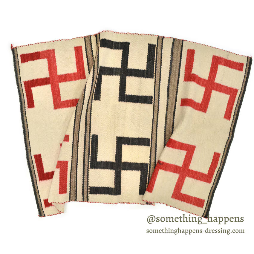 c.1920's NAVAJO RUG WHIRLING LOGS SWASTIKA... 135cm/91cm