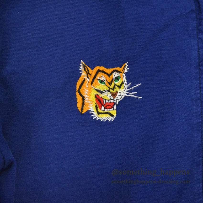 1960s Vietnam Souvenir Jacket (Vietnamese style) 1965. Blue...