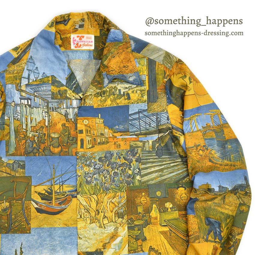 1970's SEARS ゴッホ ART PRINT L/S SHIRT ...