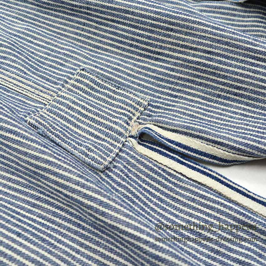 1930's〜 UNUSUAL HICKORY STRIPE SERVICE COAT 機関車ボタン ... Fits like 38