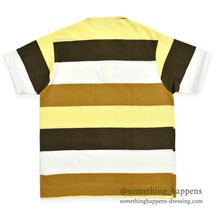 1960's DEADSTOCK TOWNCRAFT PENNEY'S WIDE BORDER HENLEY NECK T-SHIRT ... L