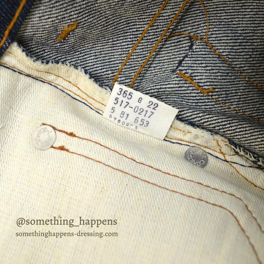 1980's DEADSTOCK Levi's 517 DENIM PANTS RED TAB Made in 1981... W34/L34