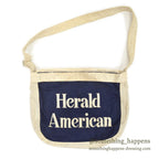 1960's~ Herald American NEWS PAPER BAG... SMALL
