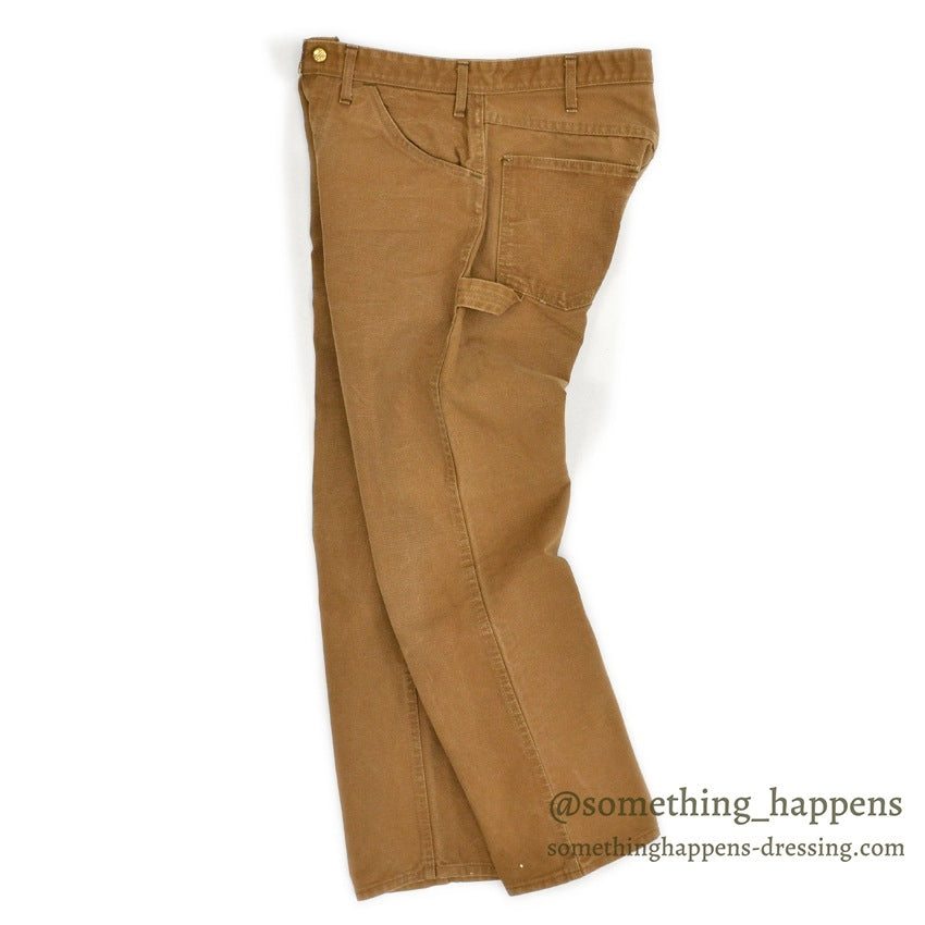 1970's CARHARTT BROWN DUCK WORK PANTS... W31/L27