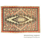c.1920's NAVAJO RUG WHIRLING LOGS SWASTIKA... 212cm/145cm