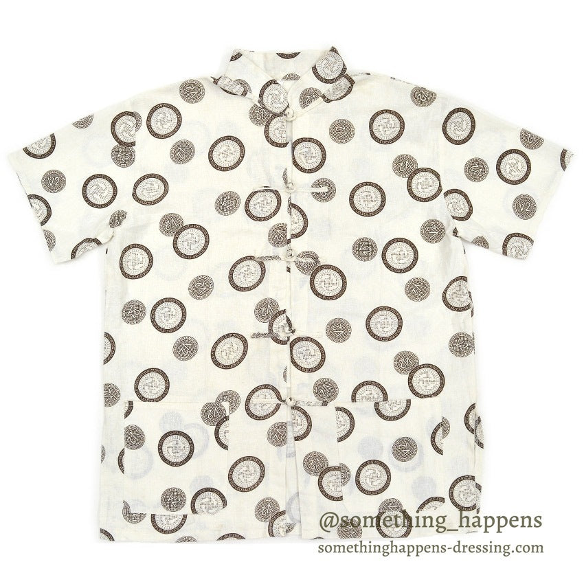 〜1990's DEADSTOCK GRECIAN PRINT S/S SHIRT ...