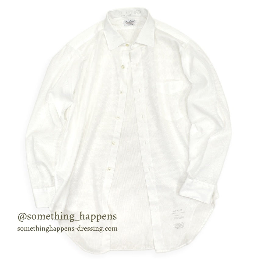 1960's MANHATTAN WHITE COTTON L/S SHIRT ... 15