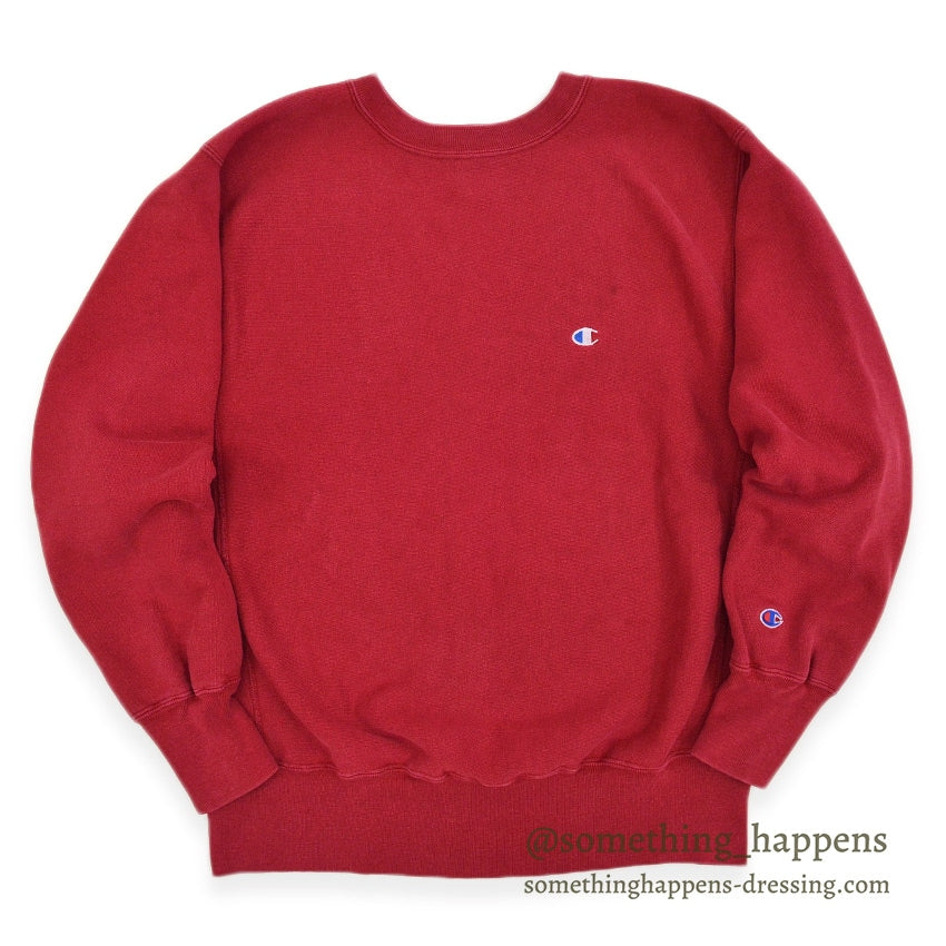 1990's CHAMPION PLAIN RED REVERSE WEAVE SWEAT SHIRT...L