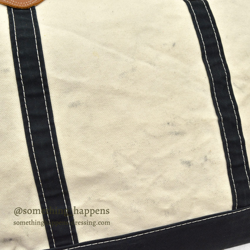L.L.BEAN LEATHER HANDLE ZIP-TOP TOTE, BOSTON BAG BLACK ... USA製