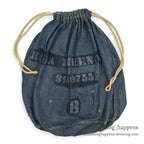 1940's USARMY WW2 DENIM LAUNDRY BAG STENCIL FADED...