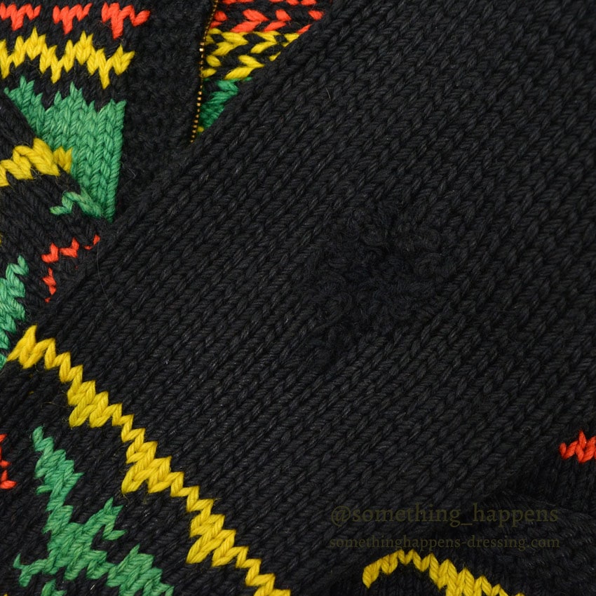 1950's INDIAN THUNDERBIRD HAND KNIT COWICHAN SWEATER BLACK...