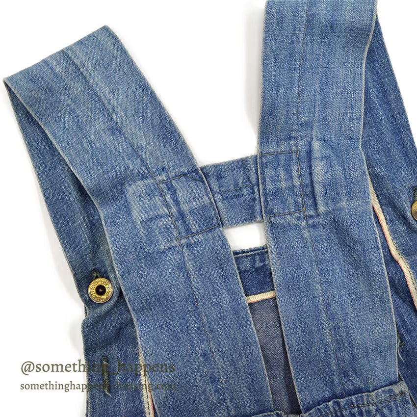 1930's~ WHITE FIELD S&B ONE POCKET DENIM OVERALL ... W39/L28