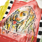 1990's~ FAITHFUL COMPANION DOG ART PAINT WHITE DENIM SHIRT ...