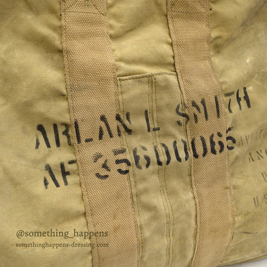 1940's USAAF. WW2 AVIATOR'S KIT BAG STENCIL...