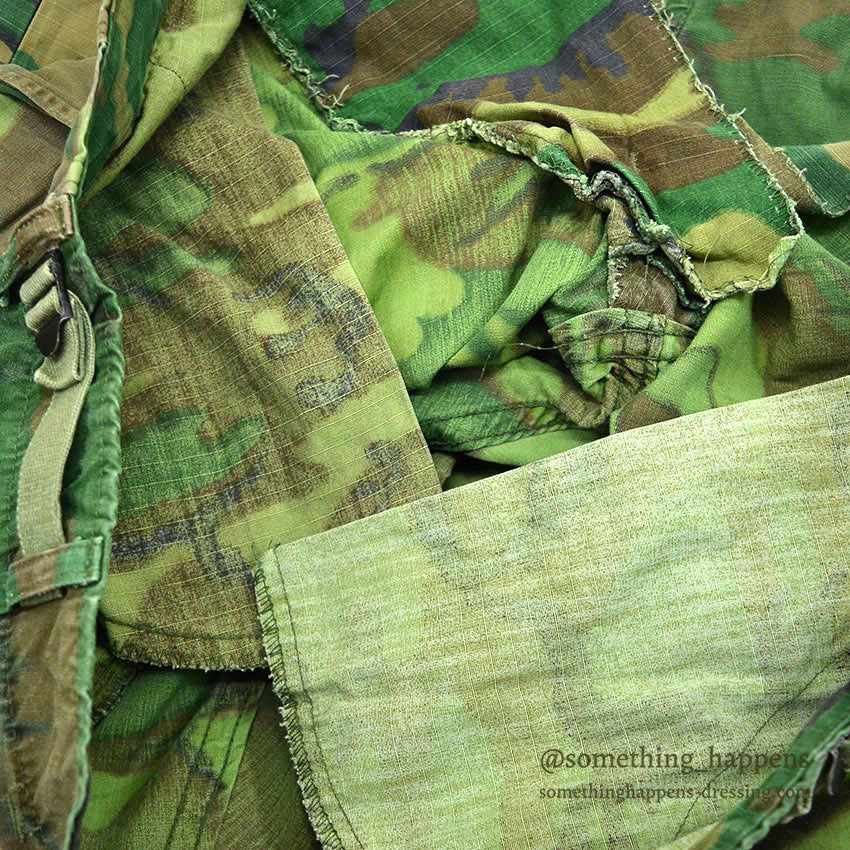 1970's USARMY ERDL NON RIP MIX LEAF PANTS... MEDIUM-REGULAR