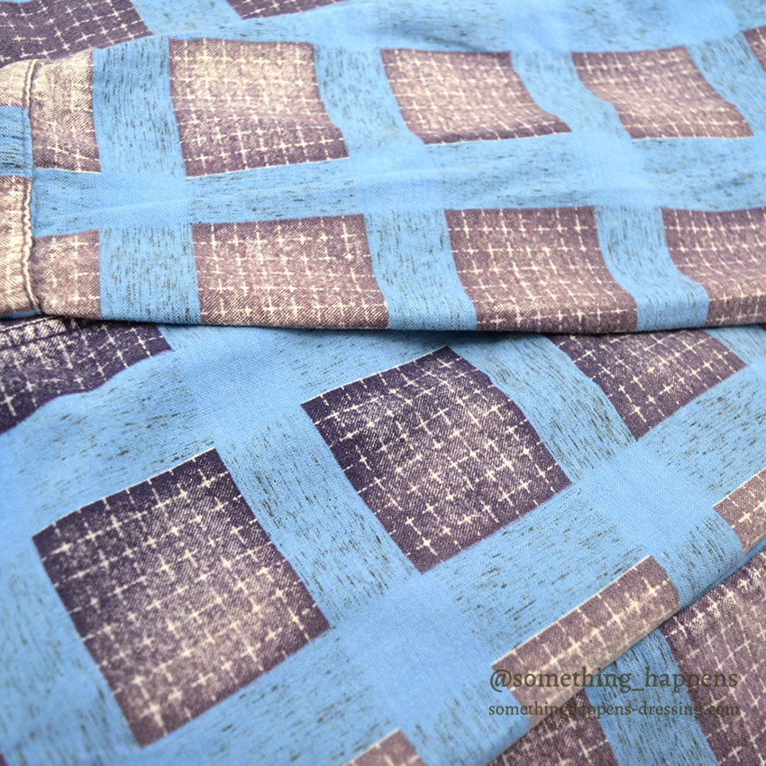 1950's PENNEY'S TOWNCRAFT PRINT FLANNEL SHIRT FADED...S