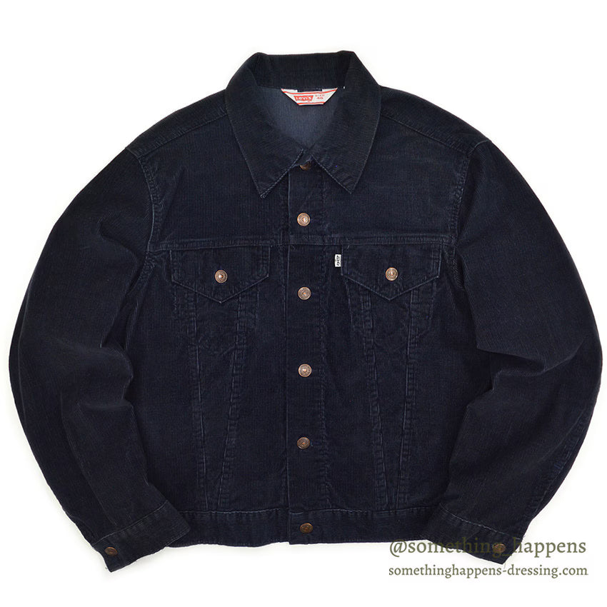1970's Levi's 70505-1517 CORDUROY JACKET DARK NAVY... 46