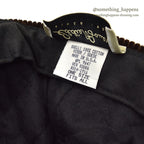 1990's EDDIE BAUER QUILTED CORDUROY & SUEDE DARK BROWN CAP...