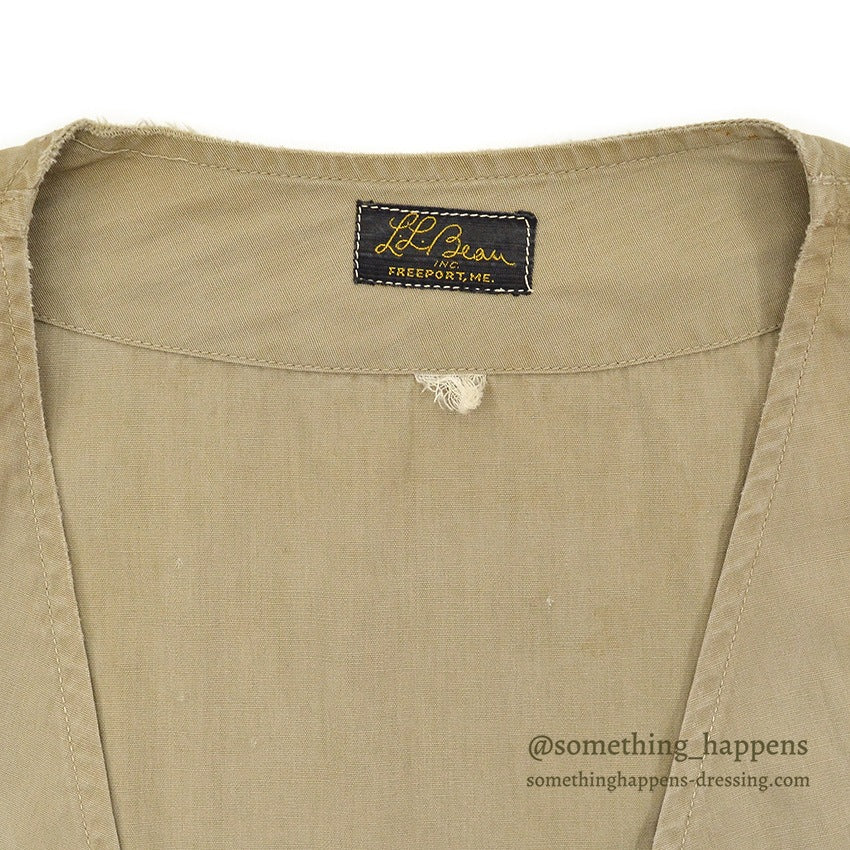 1950's LLBEAN COTTON POPLIN HUNTING VEST BIG SIZE...
