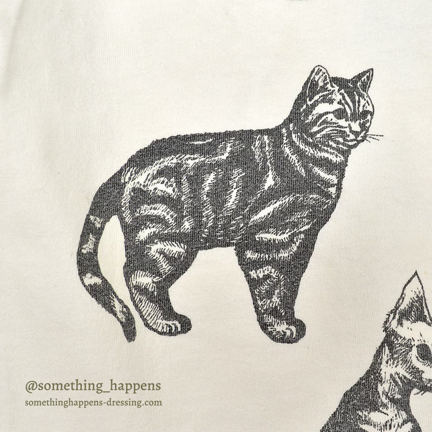 1990's MICHIGAN RAG CO. CAT PRINT T-SHIRT ...