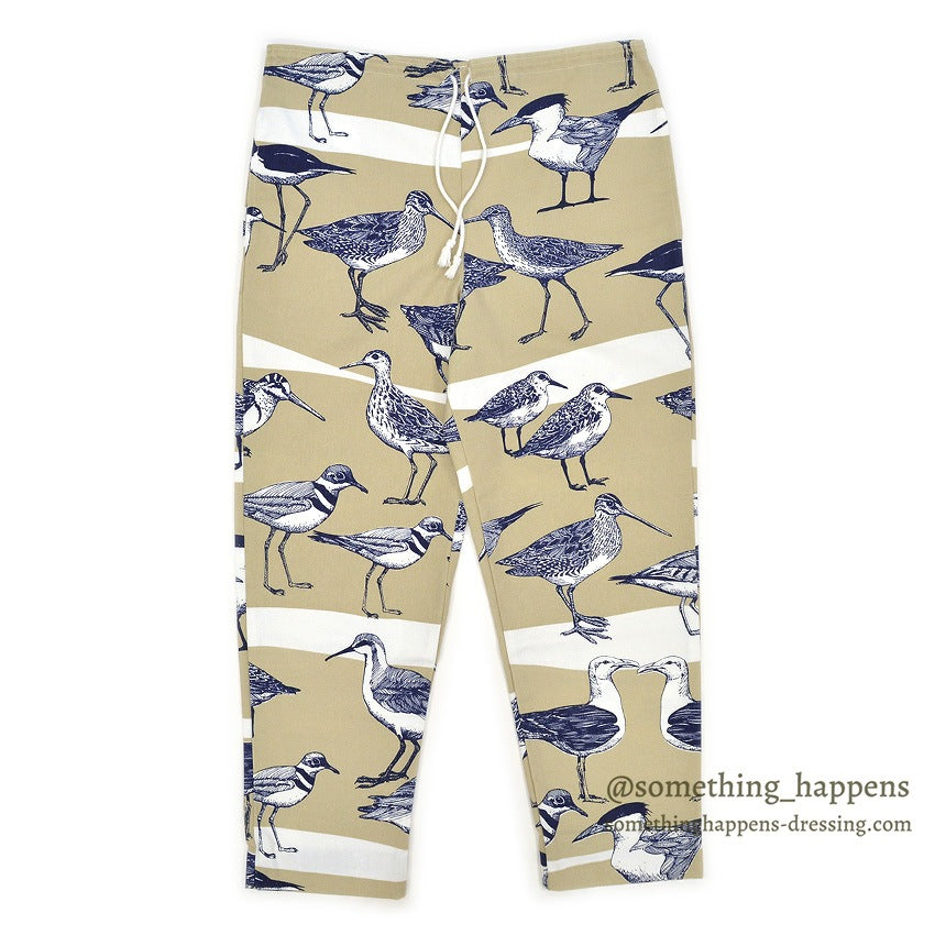 1990's MICHIGAN RAG CO. BIRDS PRINT EASY PANTS...M