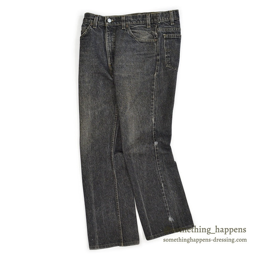 1990's Levi's 517 BLACK DENIM PANTS...W33/L29