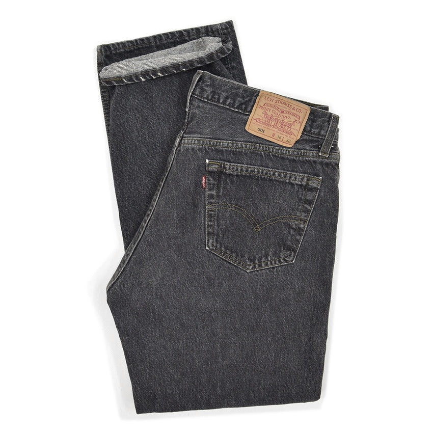 1990's Levi's 501 BLACK DENIM PANTS... W36 L30