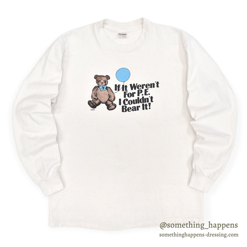1980's STEDMAN TEDDY BEAR PRINT L/S T-SHIRT ... L