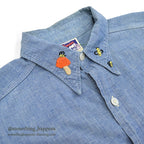 1950's SUPER PIONEER EMBROIDERY ALL COTTON CHAMBRAY SHIRT ... 16