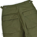 1960's DEADSTOCK USARMY TROUSERS, MEN'S, COTTON SATEEN OG107 ... MEDIUM