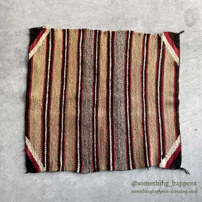 ~1930's NAVAJO RUG SINGLE SADDLE BLANKET ... 81cm/76cm