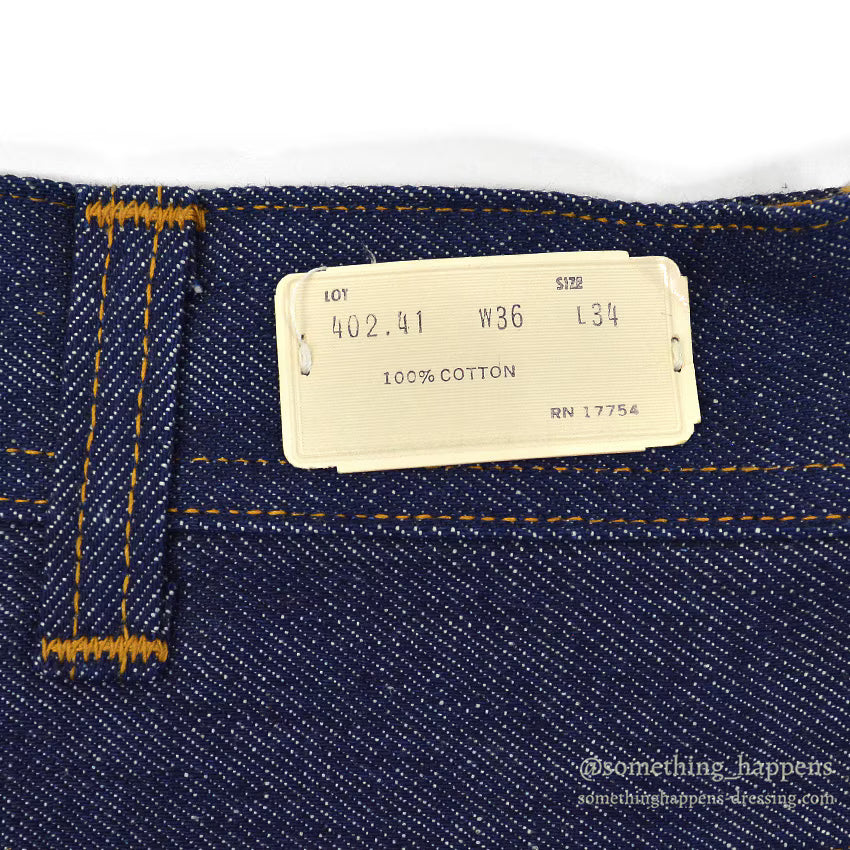 1960's DEADSTOCK KEY WORK CLOTHING DENIM PAINTER PANTS... W36/L34