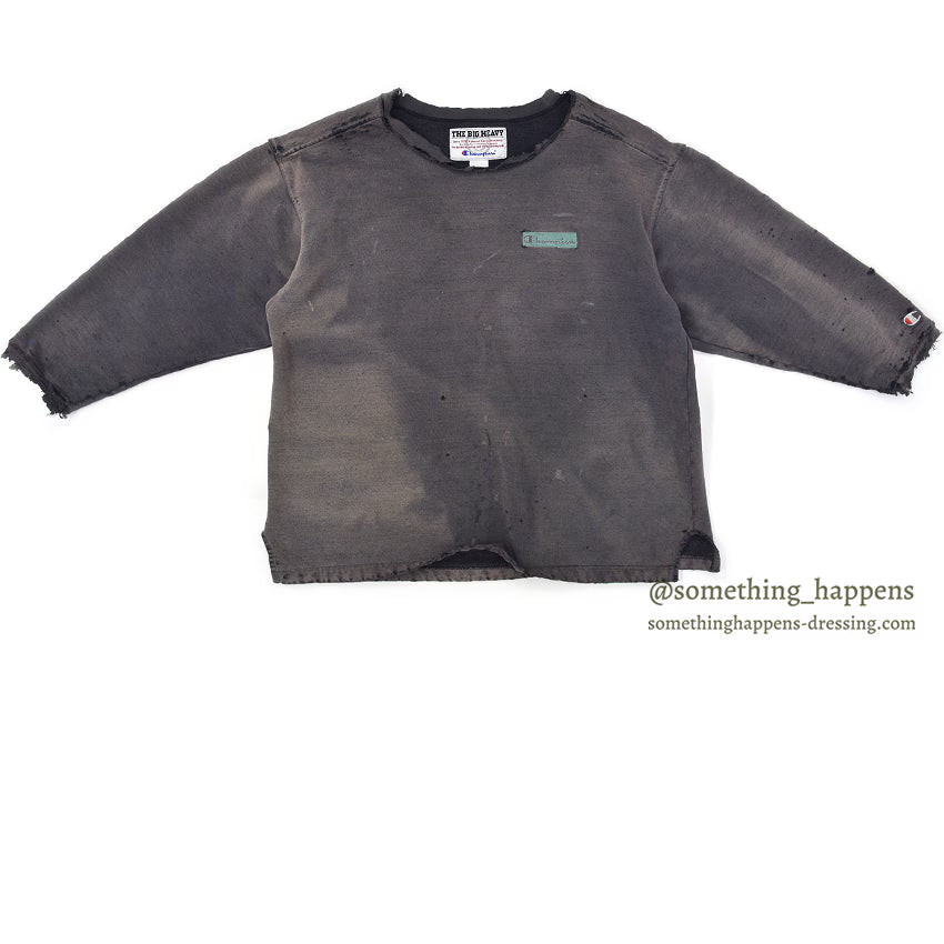 1990's CHAMPION THE BIG HEAVY SWEAT SHIRT FADED DISTRESSED... XL