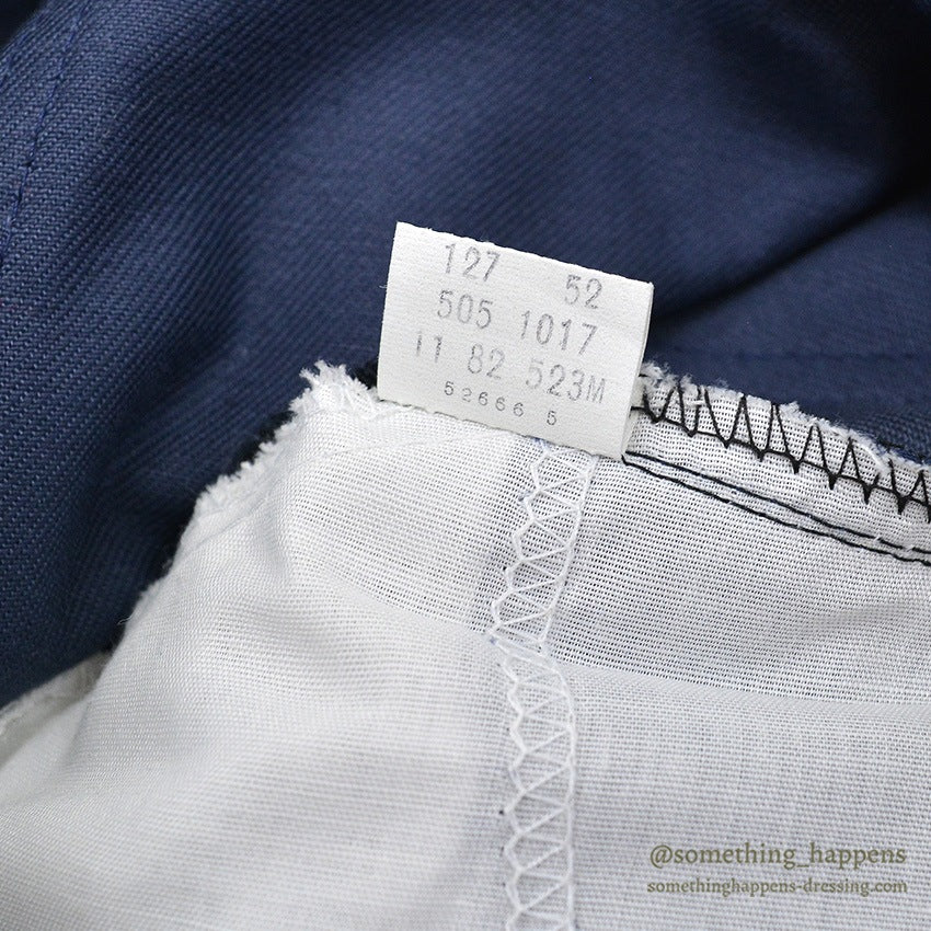 1980's DEADSTOCK Levi's 505-1017 BLUE COTTON TWILL PANTS  ... W36/L32