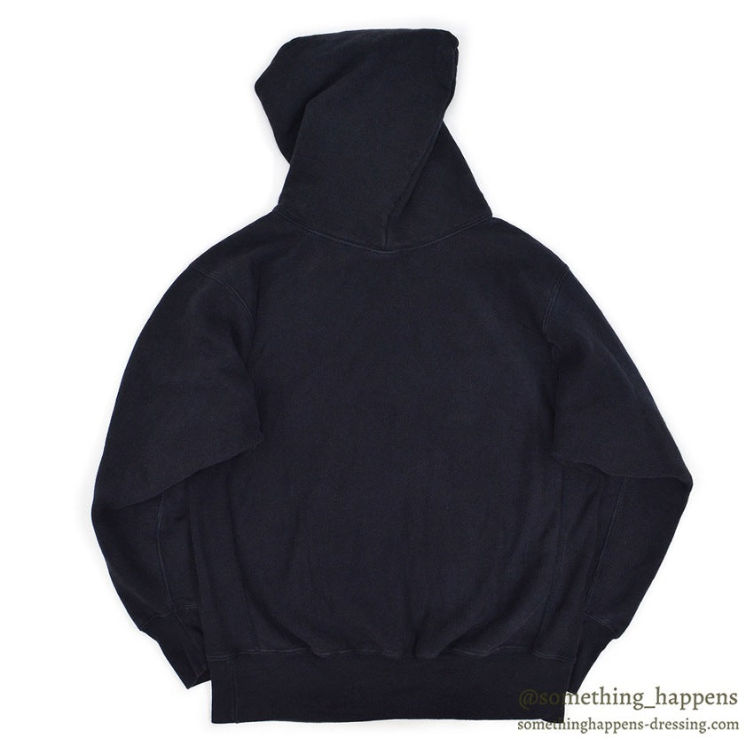 1990's CHAMPION DARK NAVY BLANK REVERSE WEAVE SWEAT PARKA... LARGE