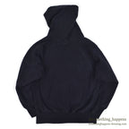 1990's CHAMPION DARK NAVY BLANK REVERSE WEAVE SWEAT PARKA... LARGE