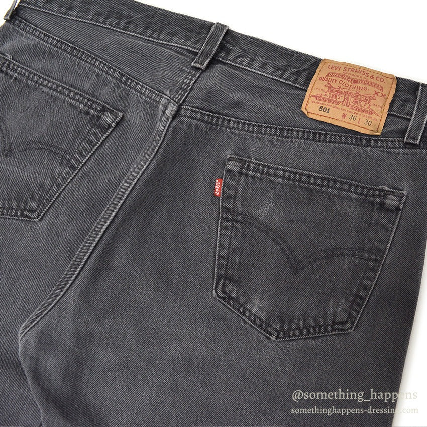 Levi's 501 BLACK DENIM PANTS FADED... W36/L30