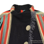 ~1940's CHIMAYO BLANKET JACKET BLACK...
