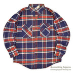 1970's DEADSTOCK MR.LEGGS PLAID COTTON FLANNEL SHIRT ... L