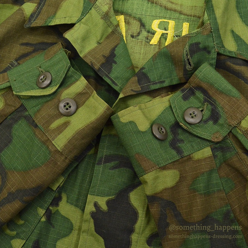 1960's USAF ERDL OKINAWA EMBROIDERY JUNGLE FATIGUE JACKET... ML