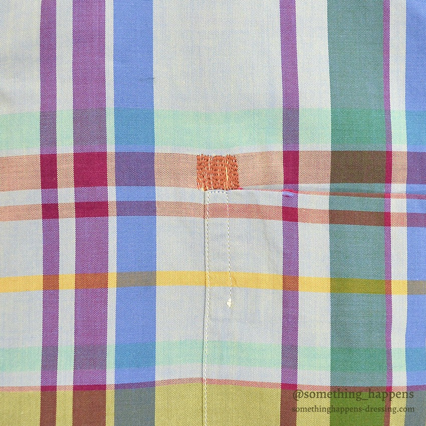 ~1980's CUZZENS PLAID COTTON DRESS SHIRT MADE IN IATLY 2 ... L