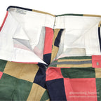 1970's~ DEADSTOCK KENSINGTON ROW PATCHWORK CORDUROY PANTS... W34