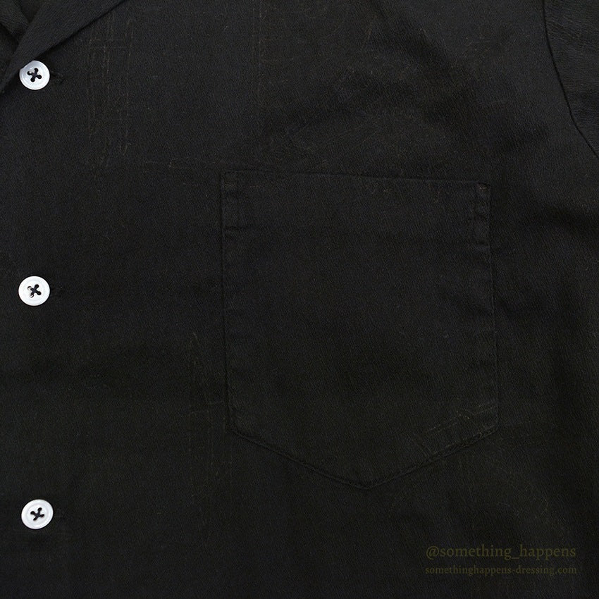 1960's~ BLACK OVERDYED S/S SHIRT ...