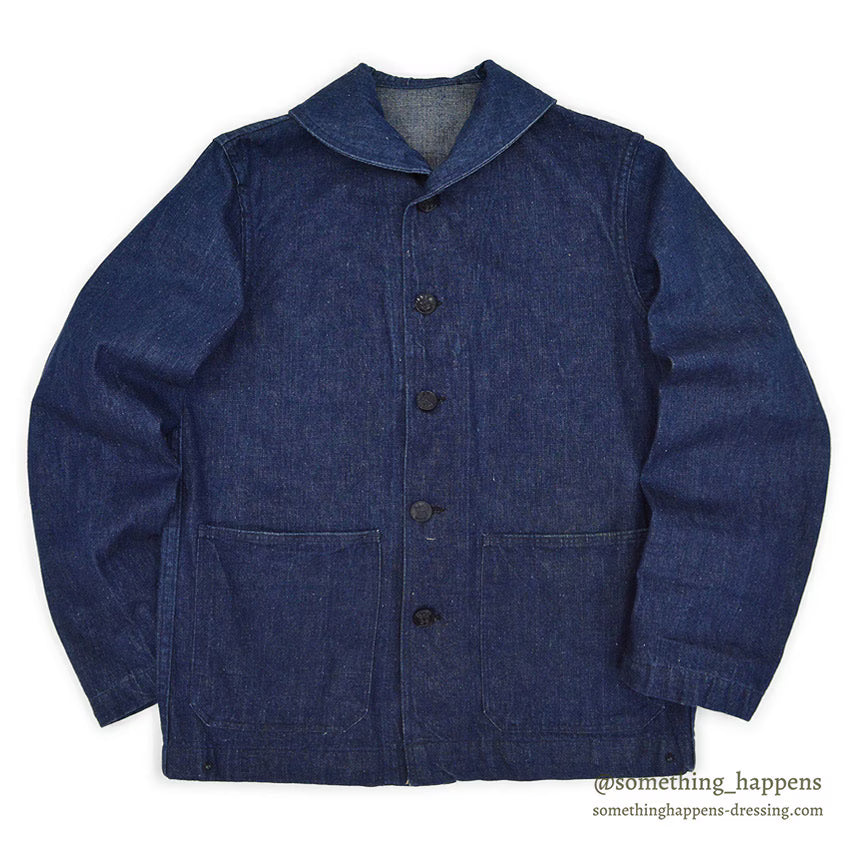1940's U.S.NAVY WW2 SHAWL COLLAR DENIM JACKET DARK ...